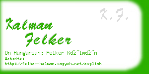 kalman felker business card